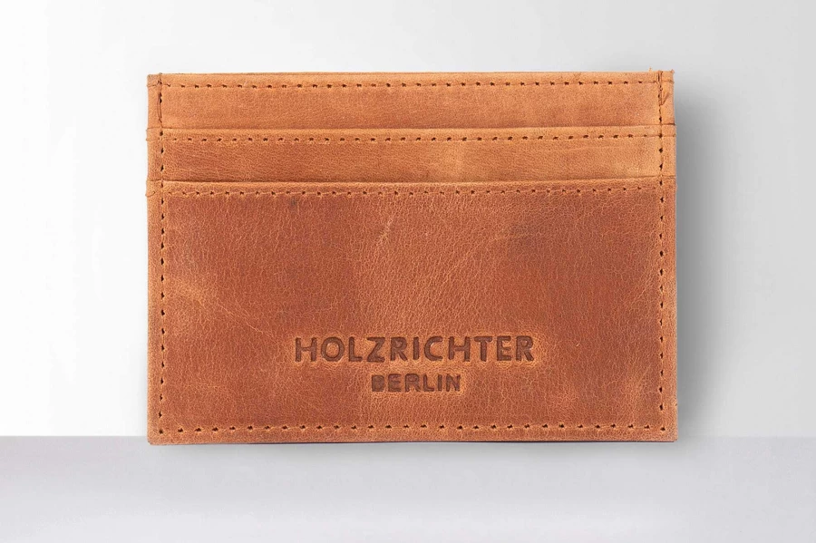 HOLZRICHTER Women's Leather Card Holder Case - Slim RFID Blocking Wallet for Credit Cards & ID