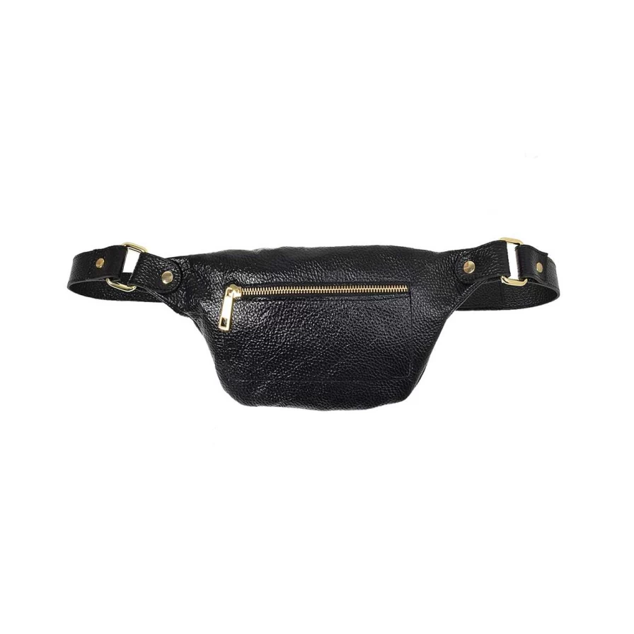HOLZRICHTER Alma Petite Bum Bag for Women - Stylish Black Crossbody Fanny Pack