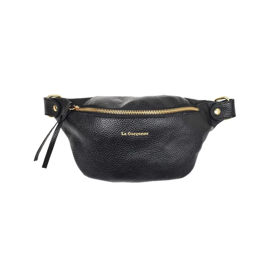 HOLZRICHTER Alma Petite Bum Bag for Women - Stylish Black Crossbody Fanny Pack