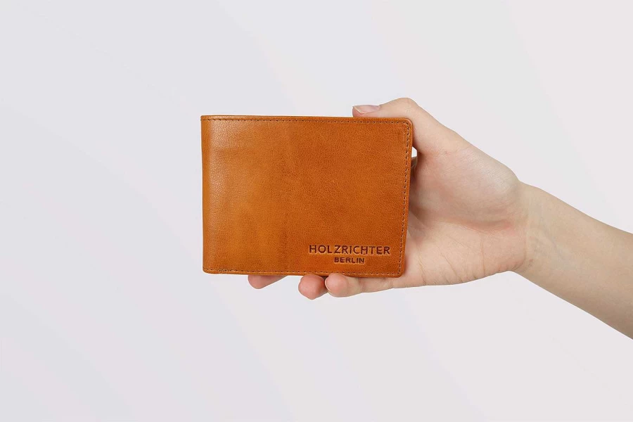 HOLZCHTER Men's Slim Wallet No. 1-3 - Minimalist Front Pocket RFID Blocking Leather Wallet