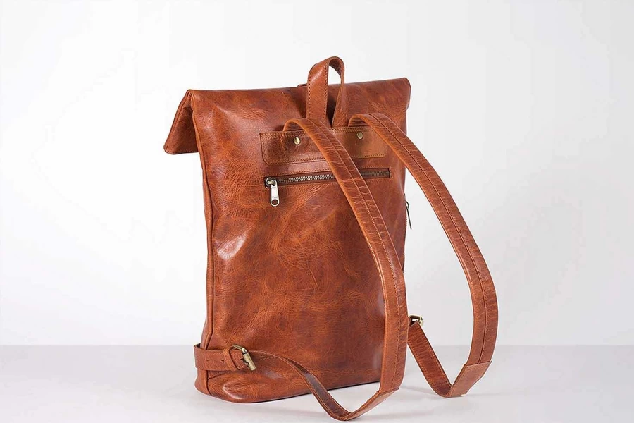 HOLZRICHTER Women's Rolltop Backpack No 4-2 with Matching Wallet No 8-1 - Stylish Waterproof Travel Bag