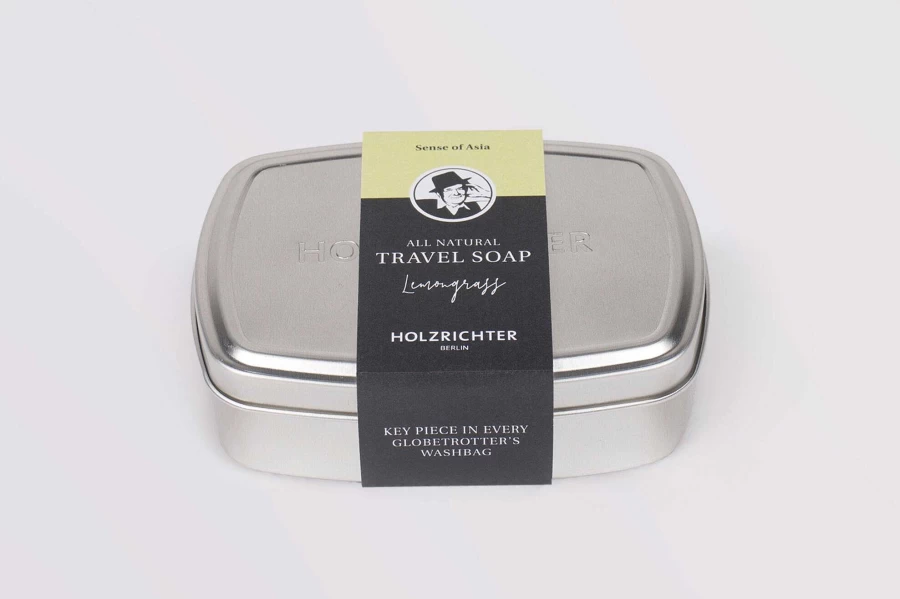 HOLZRICHTER Men's Travel Soap Set - No.2-4 Asian Scented Bar Soap for Men