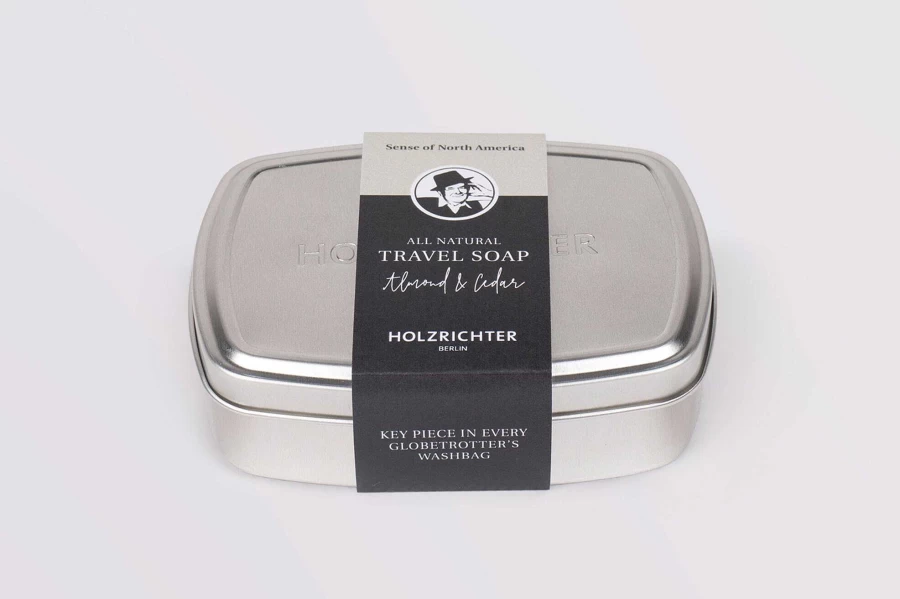 HOLZRICHTER Men's Travel Soap - No. 2-6 North America Scented Bar for Freshness