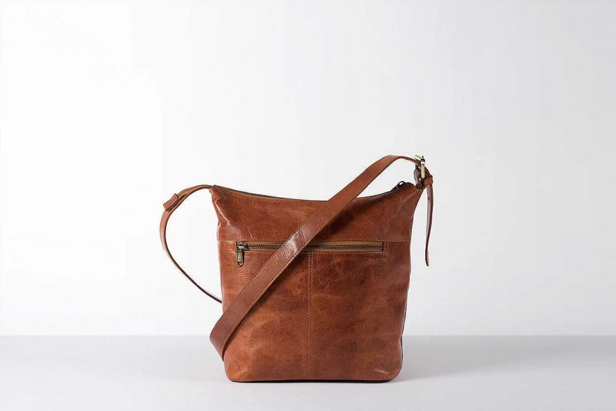 HOLZRICHTER Women's Hobo Shoulder Bag No 2-1 Medium - Stylish Leather Crossbody Purse for Women