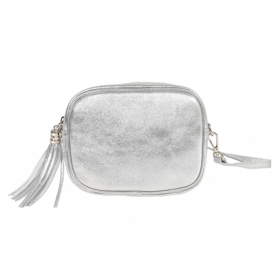 HOLZRICHTER Anne Metallic Silver Bag for Women - Stylish Argento Clutch