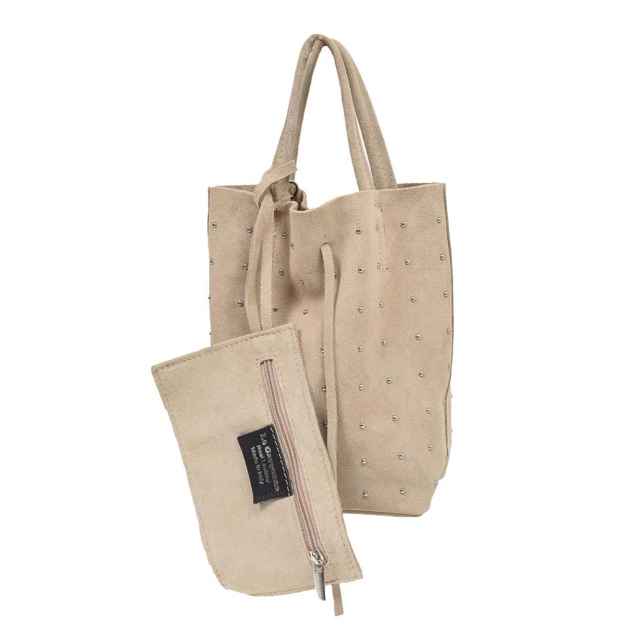 HOLZRICHTER Muriel Women's Leather Bag Biscotto - Elegant Handbag for Women